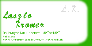 laszlo kromer business card